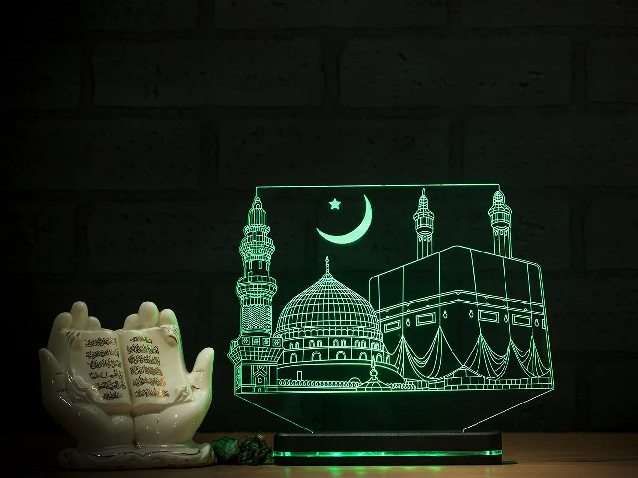 Makka Madina Photo Islam Kaba LIT 3D Illusion Lamp