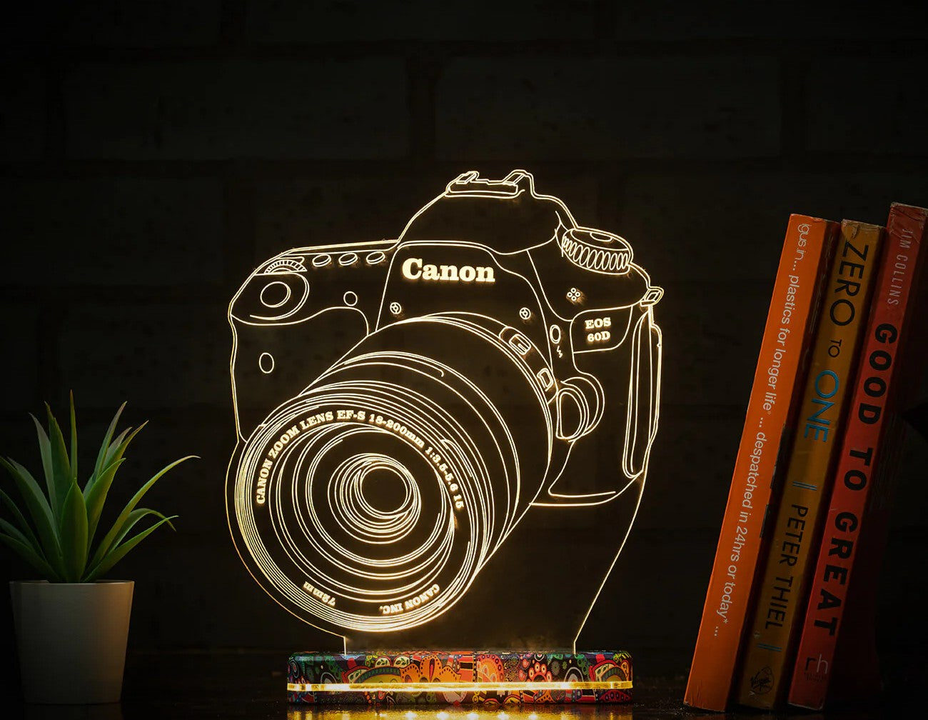 Canon Camera Decor Aesthetic 3D Illusion Lamp by LIT Lamps