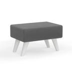 Ottoman Pouffes Stool/Sitting Furniture Footrest Seat Pouf Puffy Foam Foot Stool with 4 Legs for Living Room Decor Home Furniture(Blue/Grey).