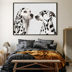 Pooch Love Canvas Wall Art. High Definition Potraits of Animals. (BWWA01)
